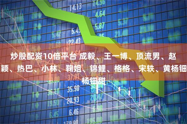 炒股配资10倍平台 成毅、王一博、顶流男、赵丽颖、热巴、小林、鞠姐、锦鲤、格格、宋轶、黄杨钿甜